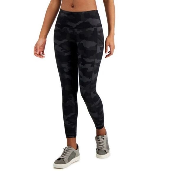 IDEOLOGY - L Sz XS Compression Active 7/8 Ankle Leggings in Camo Black. NWT! - Picture 1 of 14